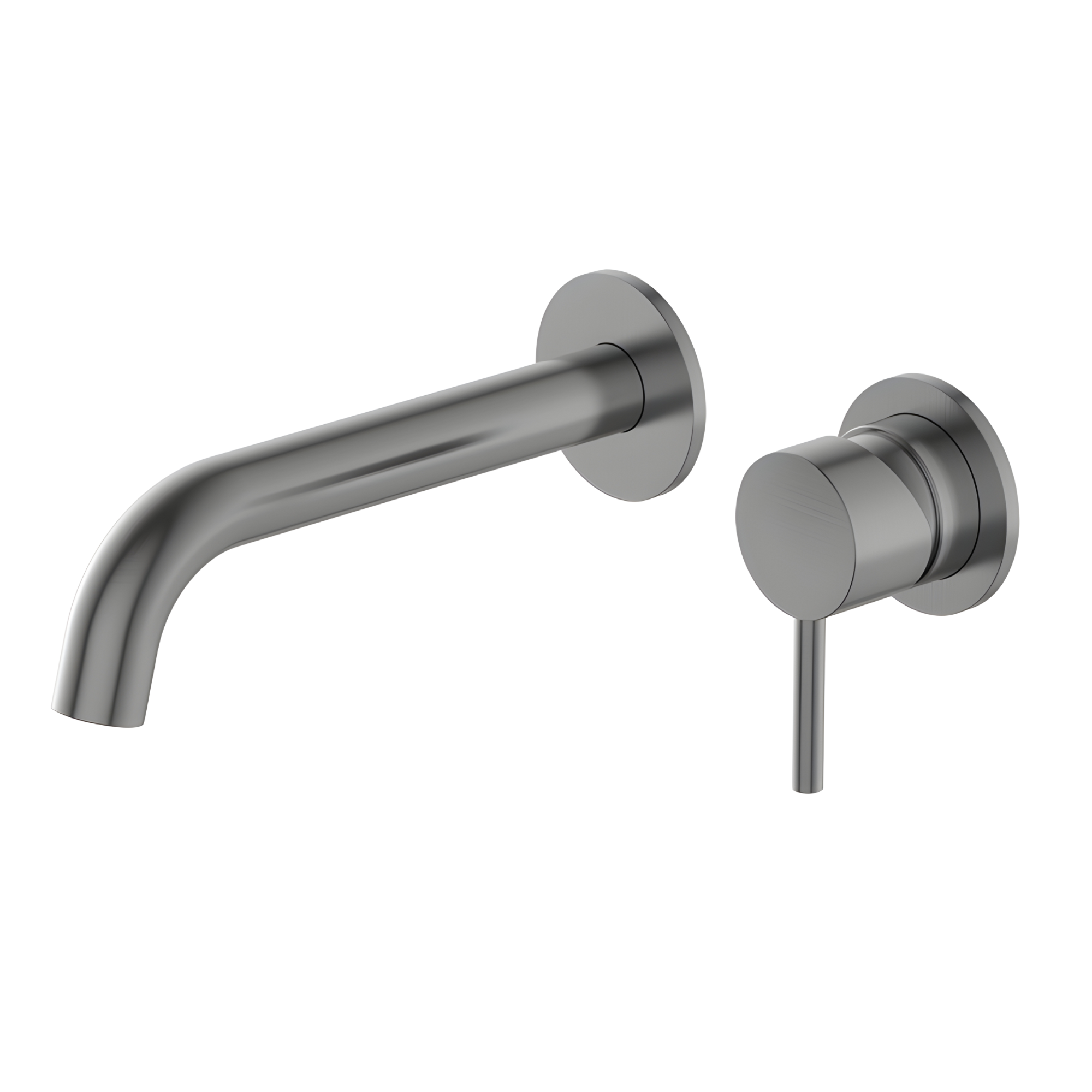 Cortenvale ALTO wall-mount bathroom tap in Graphite Grey — studio shot, solid brass, WRAS approved