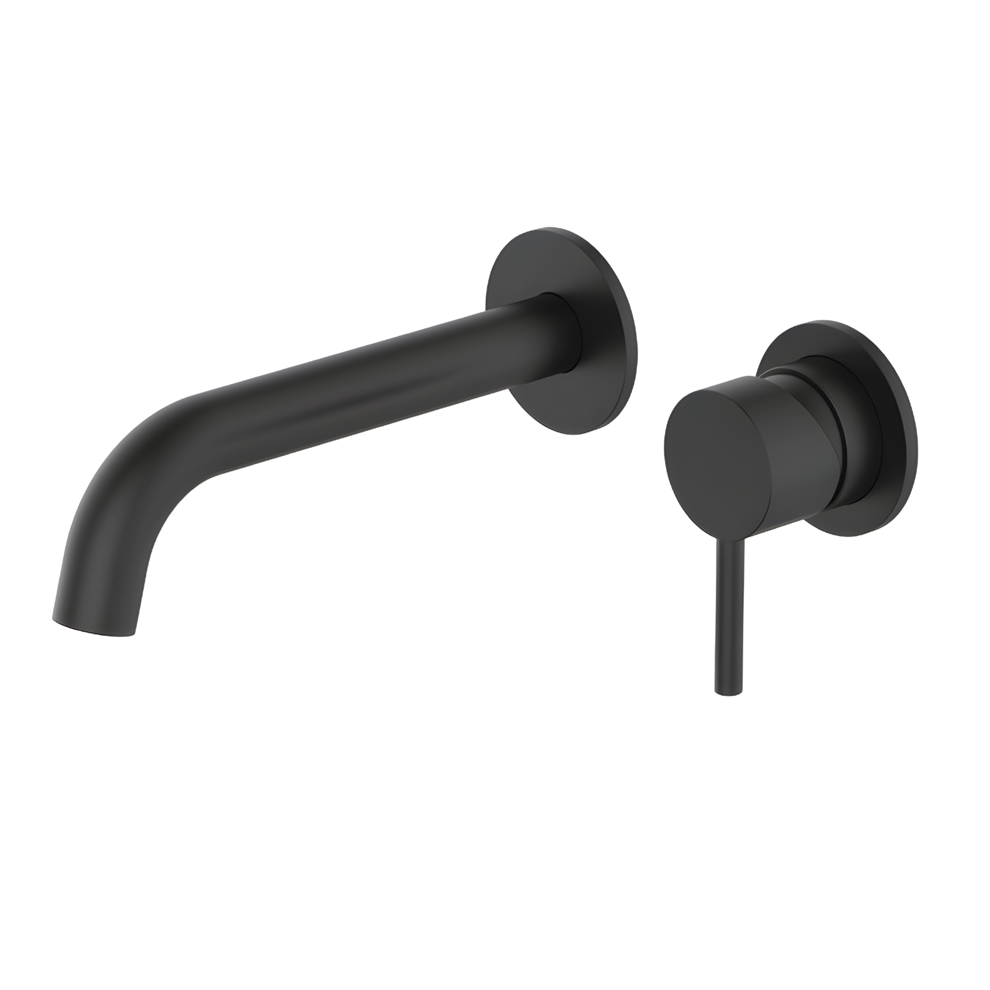 Cortenvale ALTO wall-mount bathroom tap in Matte Black — studio shot, solid brass, WRAS approved