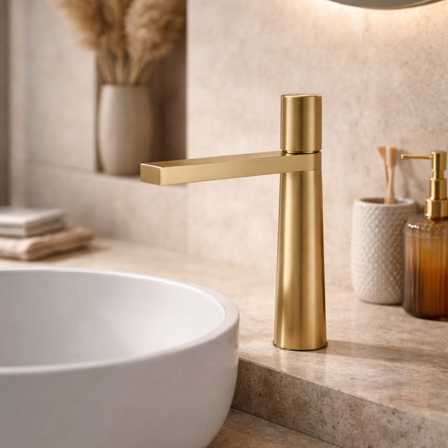 cortenvale-auron-bathroom-sink-faucet-brushed-gold-installed-angle-1
