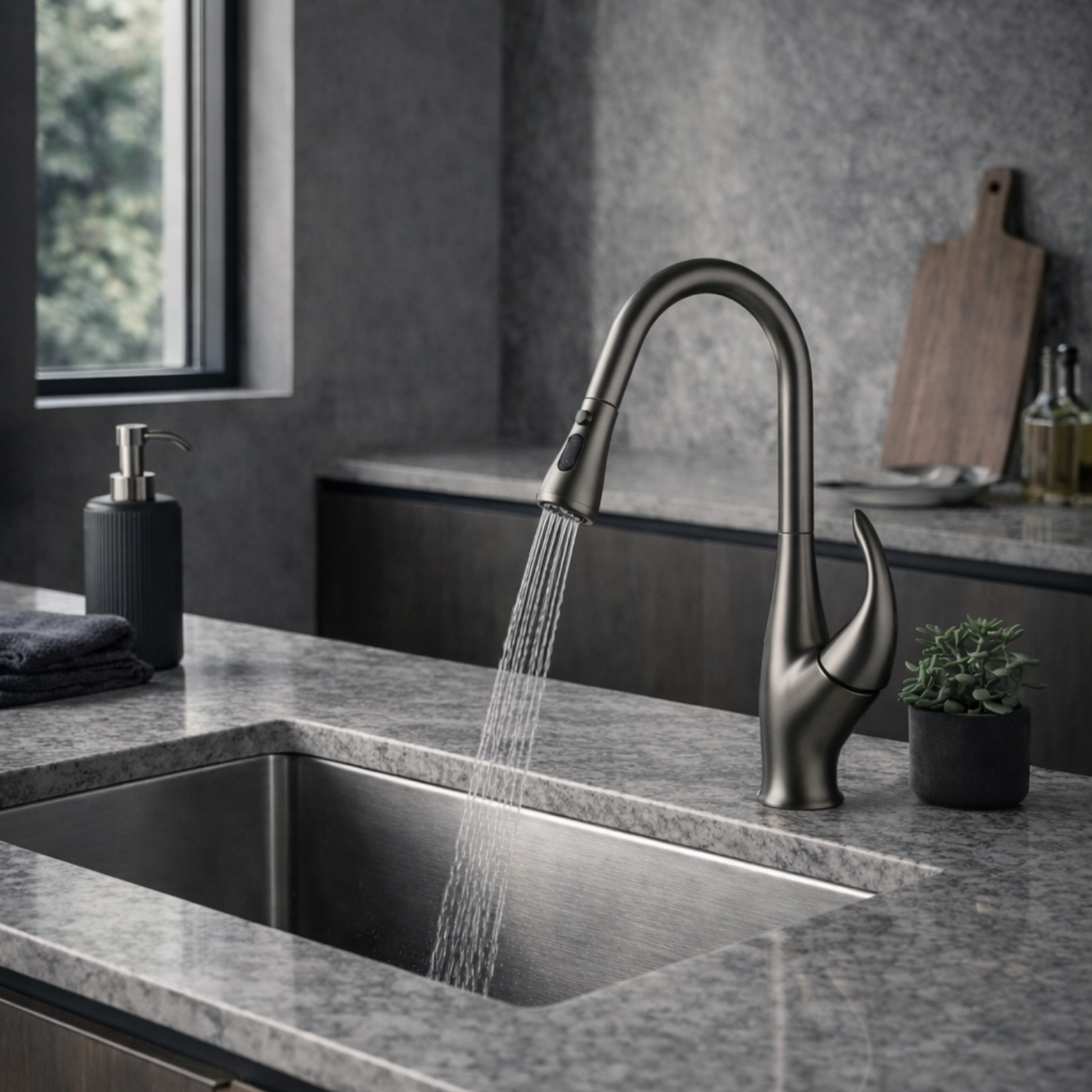 cortenvale-dorix-pull-down-kitchen-faucet-graphite-grey-installed-angle-1
