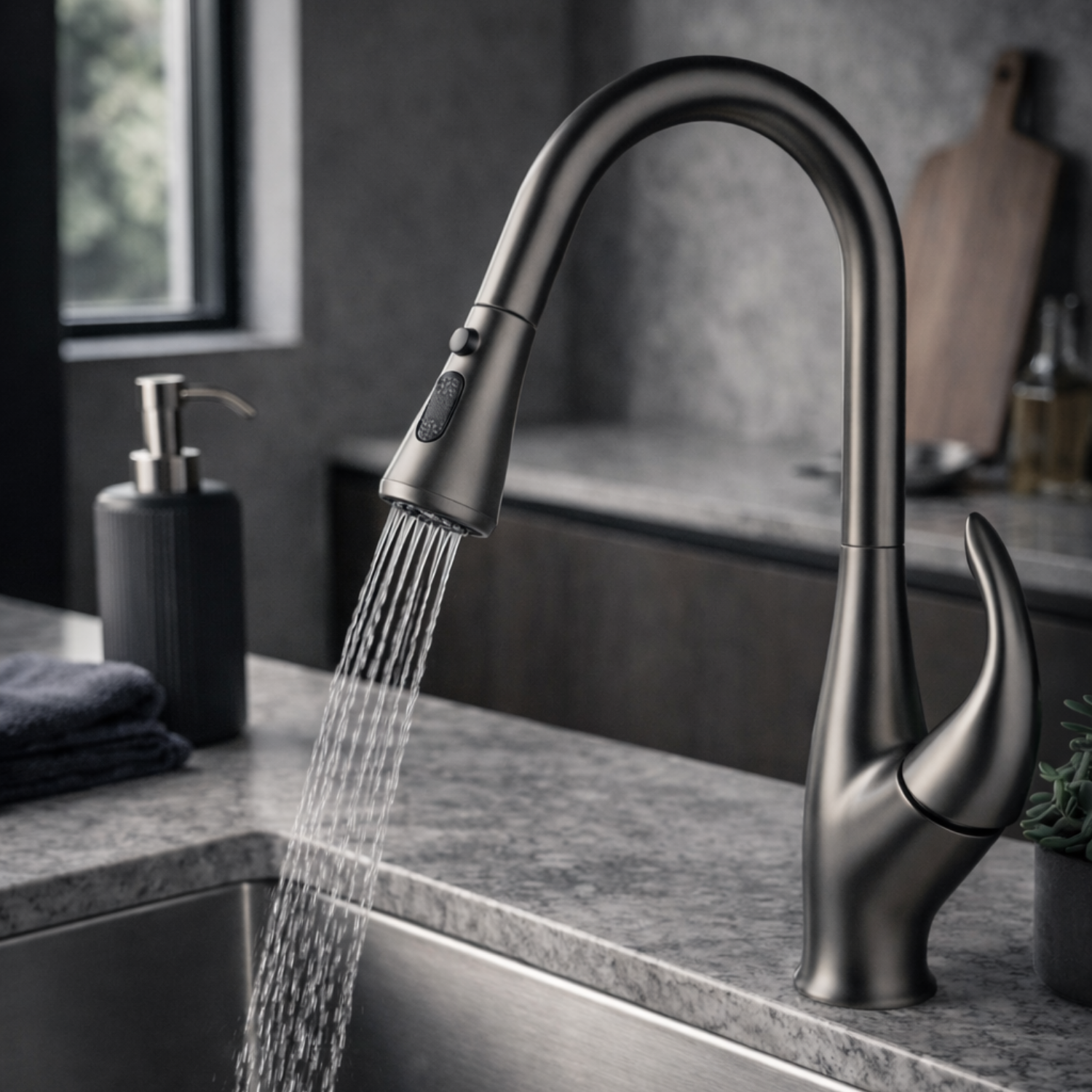 cortenvale-dorix-pull-down-kitchen-faucet-graphite-grey-installed-angle-2
