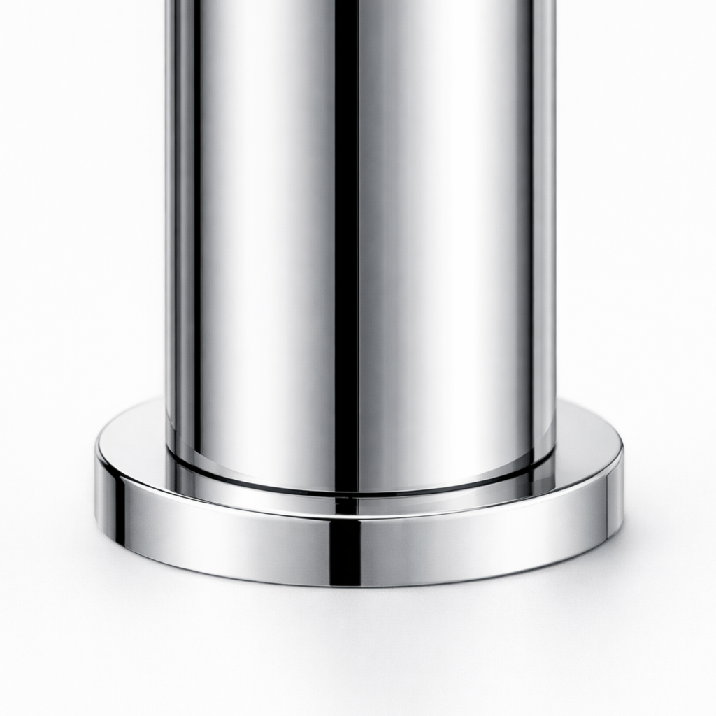 Cortenvale KNOTA bathroom basin tap in Polished Chrome — studio shot, solid brass, WRAS approved