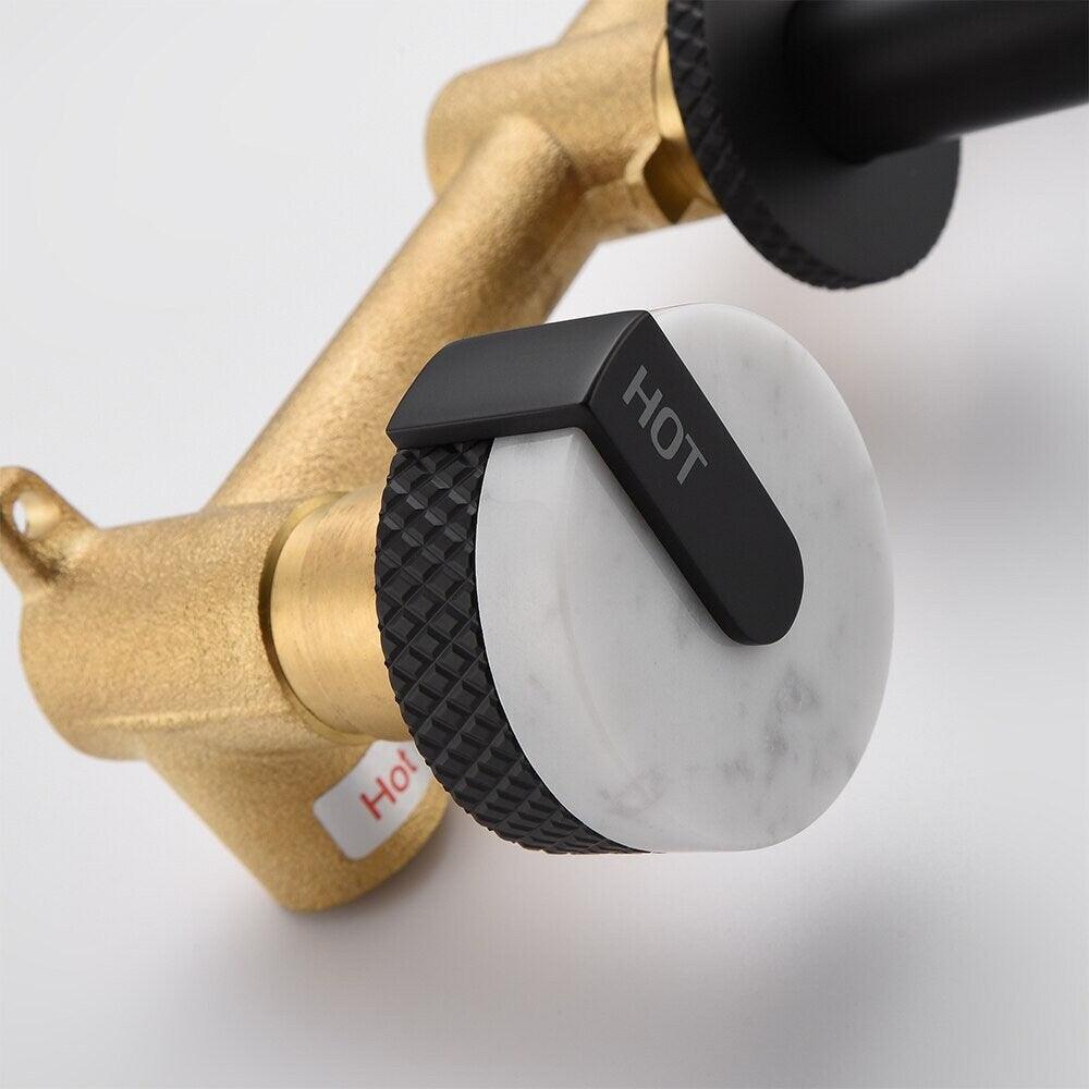 Cortenvale ORBIT wall-mount bathroom tap — included components and fixings, solid brass, WRAS approved