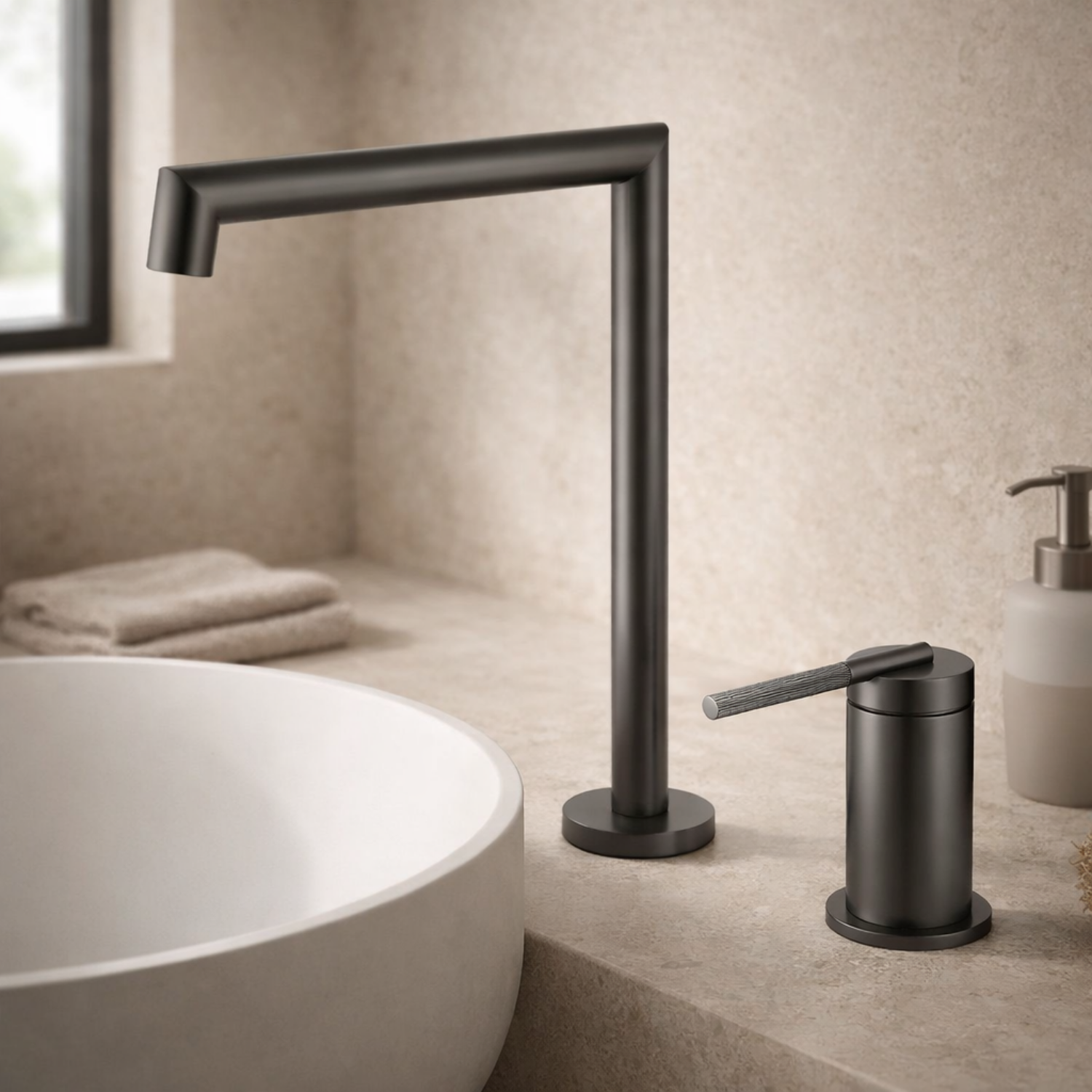 cortenvale-quaro-bathroom-sink-faucet-graphite-grey-installed-angle-1
